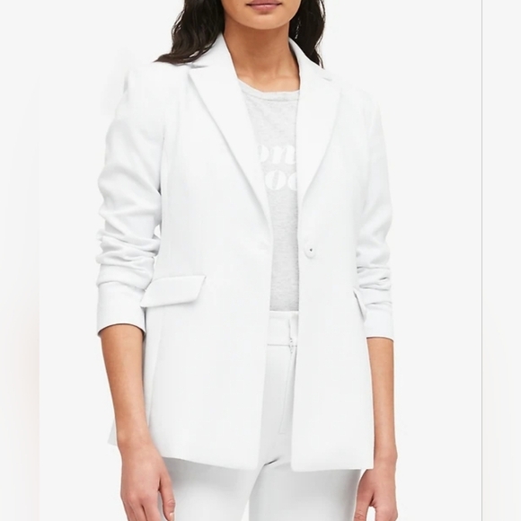 Banana Republic Sculpted Fit Washable Blazer White Size 8 SOLD OUT ONLINE - Picture 1 of 6